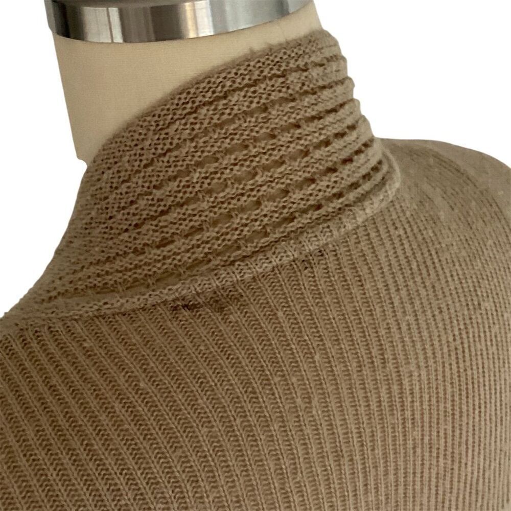 Sweater Works Women's Beige Crochet Shrug Cardigan M 3/4 Sleeve Casual Sweater - Picture 6 of 9